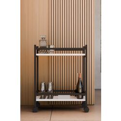 Masa de servit Prestige 60x34x76 sectie pentru sticle (White/Black) Thumb