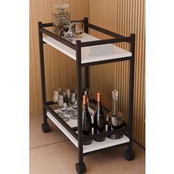 Masa de servit Prestige 60x34x76 sectie pentru sticle (White/Black) Thumb