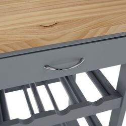 Carucior de servire Tempo Kondela Barabe (Gray/Natural) Thumb