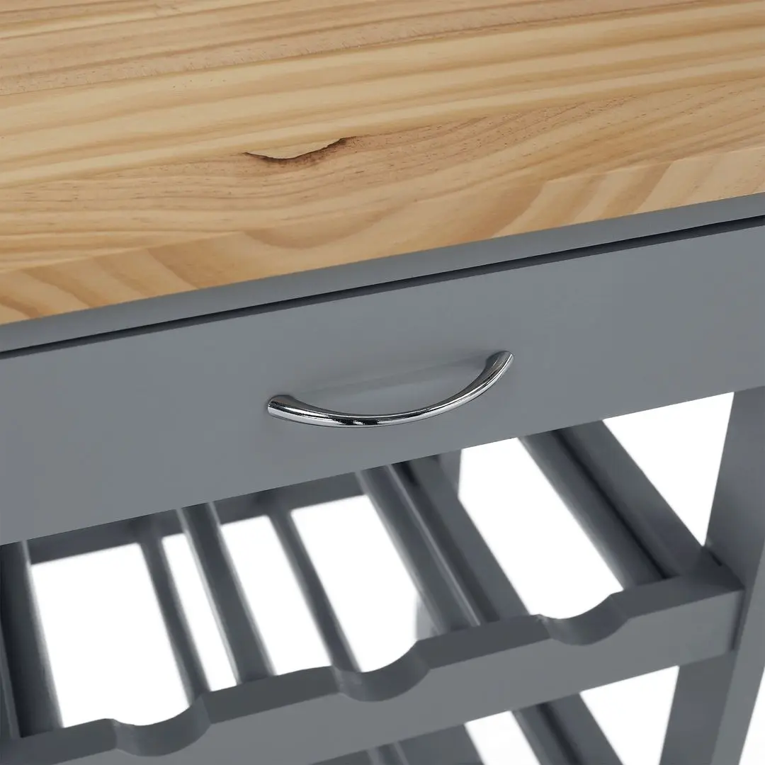 Carucior de servire Tempo Kondela Barabe (Gray/Natural)