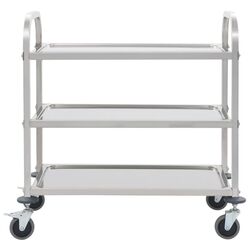 Carucior de servire VidaXL 50914 (Silver) Thumb