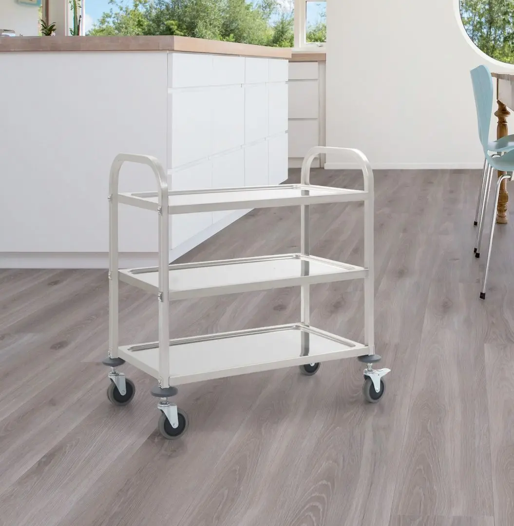 Carucior de servire VidaXL 50915 (Silver)