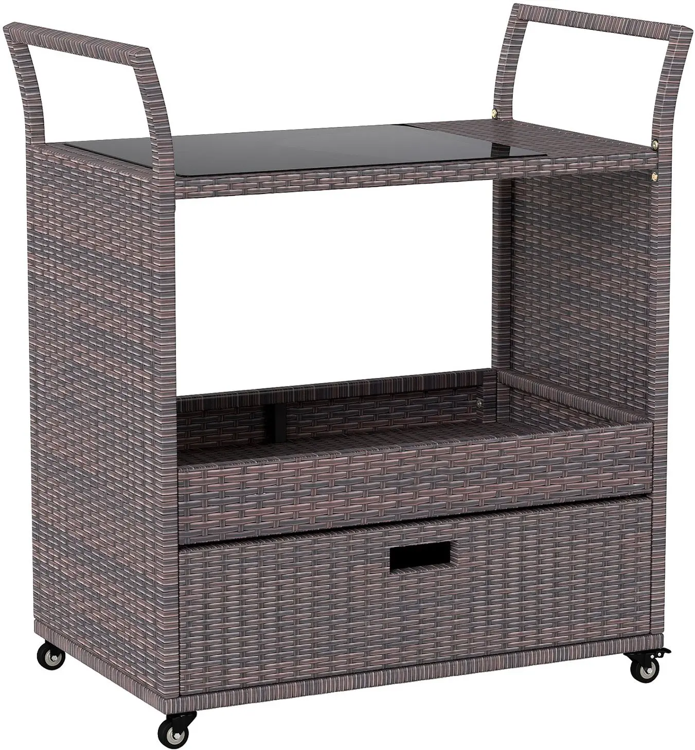Carucior de servire Costway HW74910 (Brown) - 2