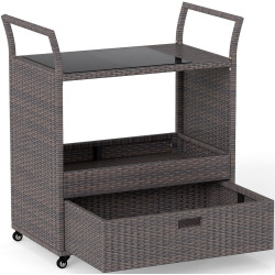Carucior de servire Costway HW74910 (Brown) Thumb