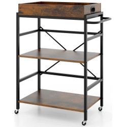 Сервировочная тележка Costway KC56974CF (Brown) Thumb