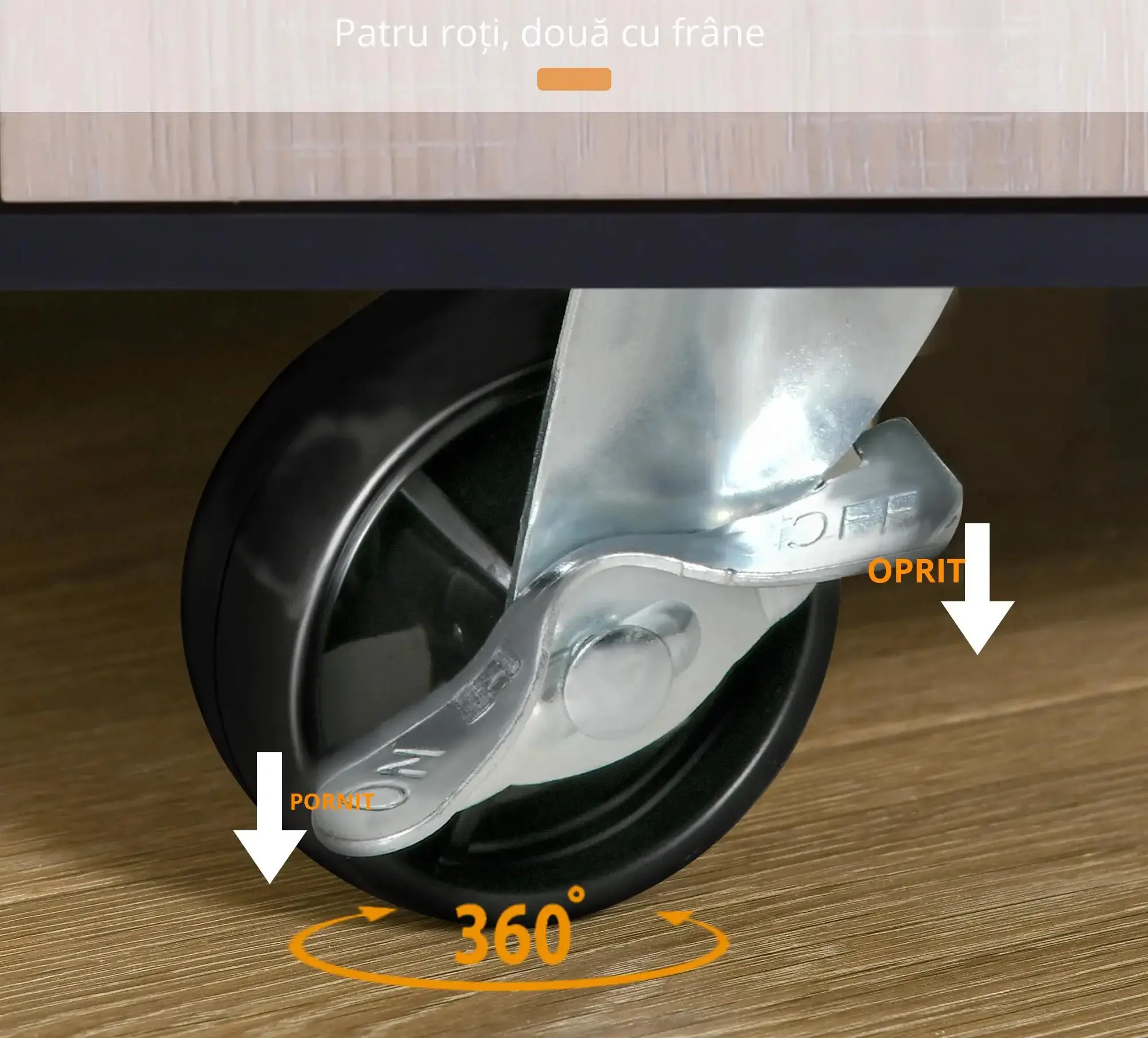 Сервировочная тележка Homcom 801-077 (Oak/Black) - 7