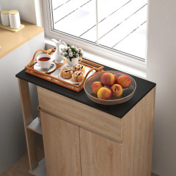 Сервировочная тележка Homcom 801-078 (Oak/Black) Thumb