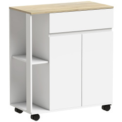 Сервировочная тележка Homcom 801-078V00WT (White/Oak) Thumb