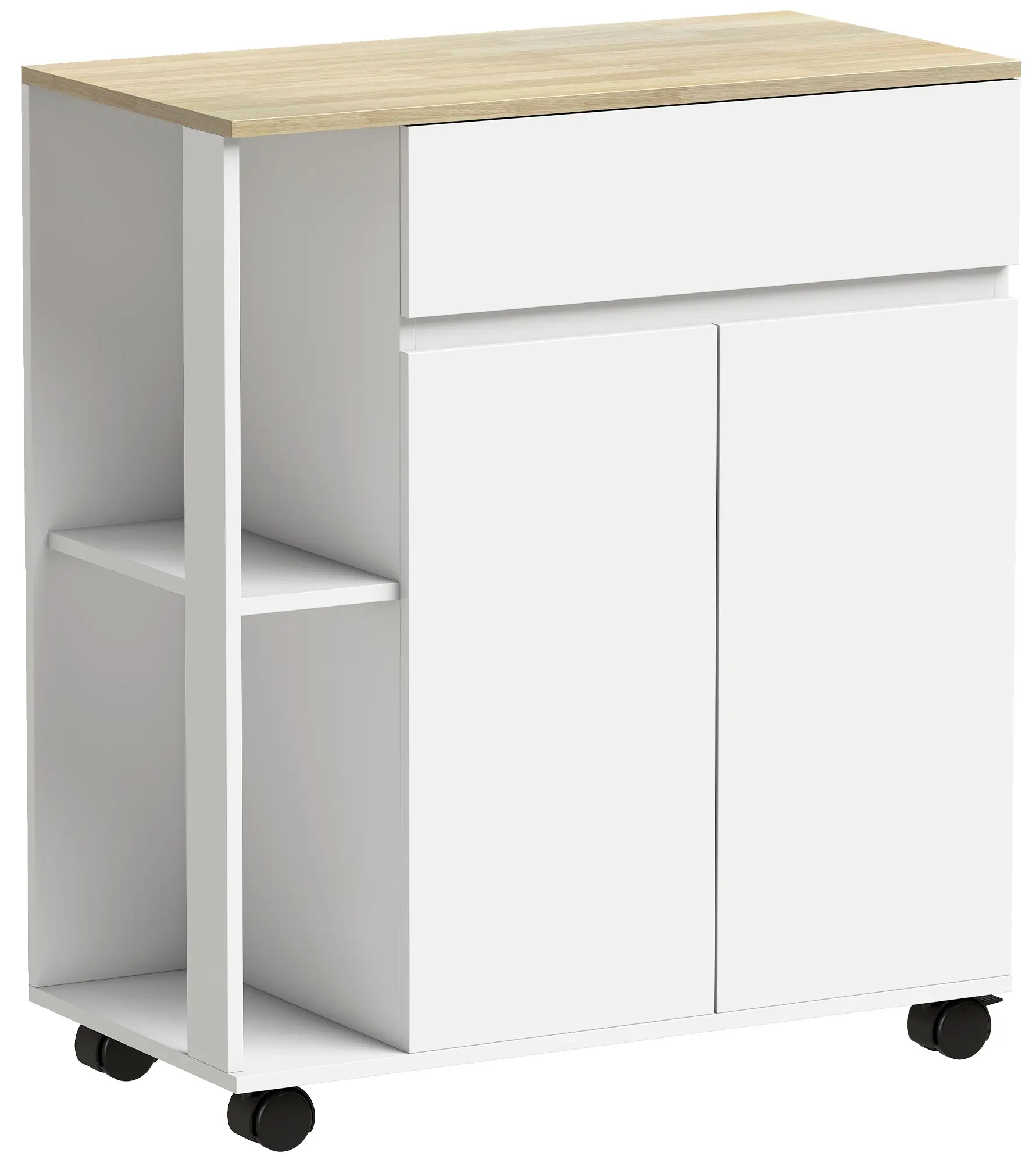 Сервировочная тележка Homcom 801-078V00WT (White/Oak) - 2