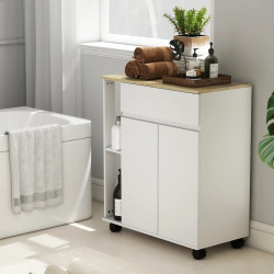 Сервировочная тележка Homcom 801-078V00WT (White/Oak) Thumb