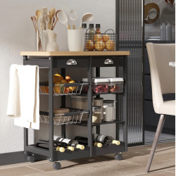 Сервировочная тележка Homcom 801-079BK (Black) Thumb