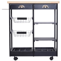 Сервировочная тележка Homcom 801-079BK (Black) Thumb