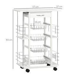 Сервировочная тележка Homcom 801-122WT (White) Thumb