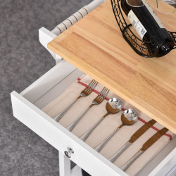 Сервировочная тележка Homcom 801-126 (White/Natural) Thumb