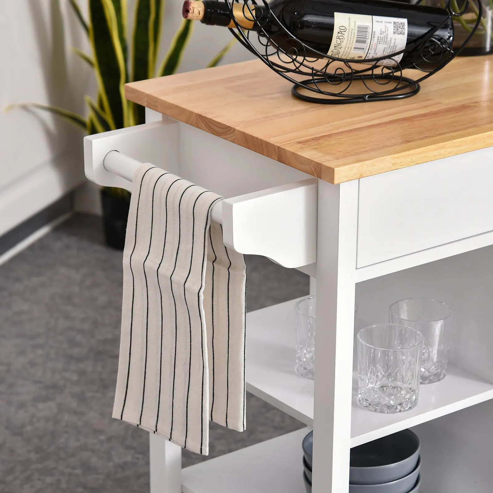 Сервировочная тележка Homcom 801-126 (White/Natural) - 6