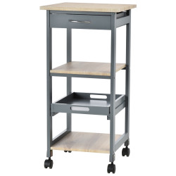 Carucior de servire Homcom 801-127 (Grey/Oak) Thumb