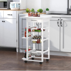 Сервировочная тележка Homcom 801-130WT (White)