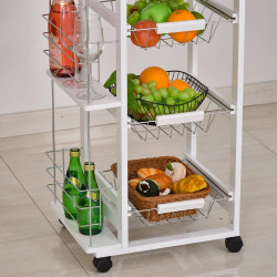 Сервировочная тележка Homcom 801-130WT (White) Thumb