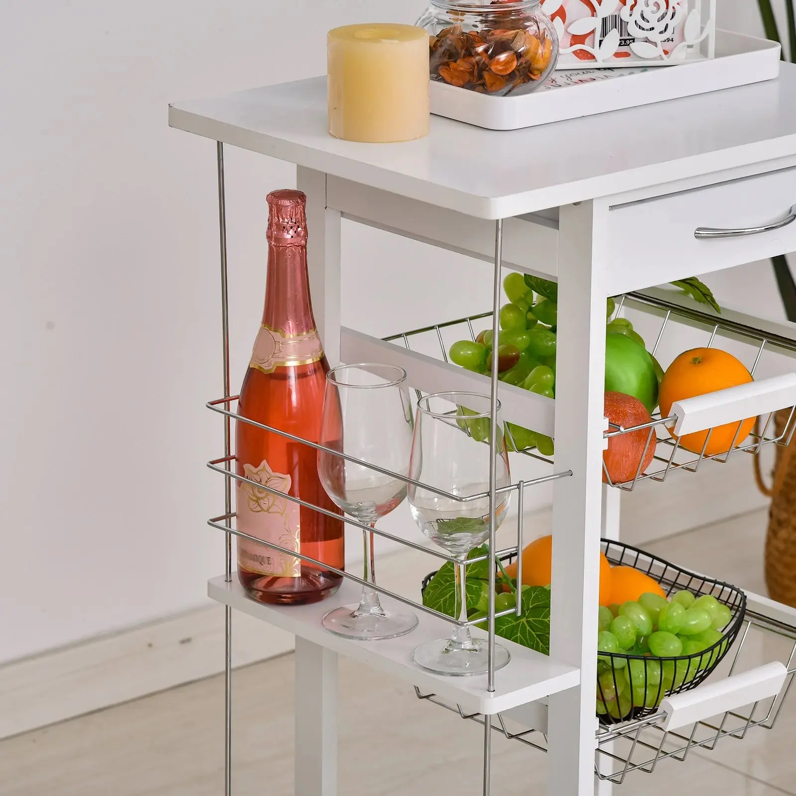 Сервировочная тележка Homcom 801-130WT (White) - 9