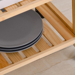 Сервировочная тележка Homcom 801-131 (Natural/White) Thumb