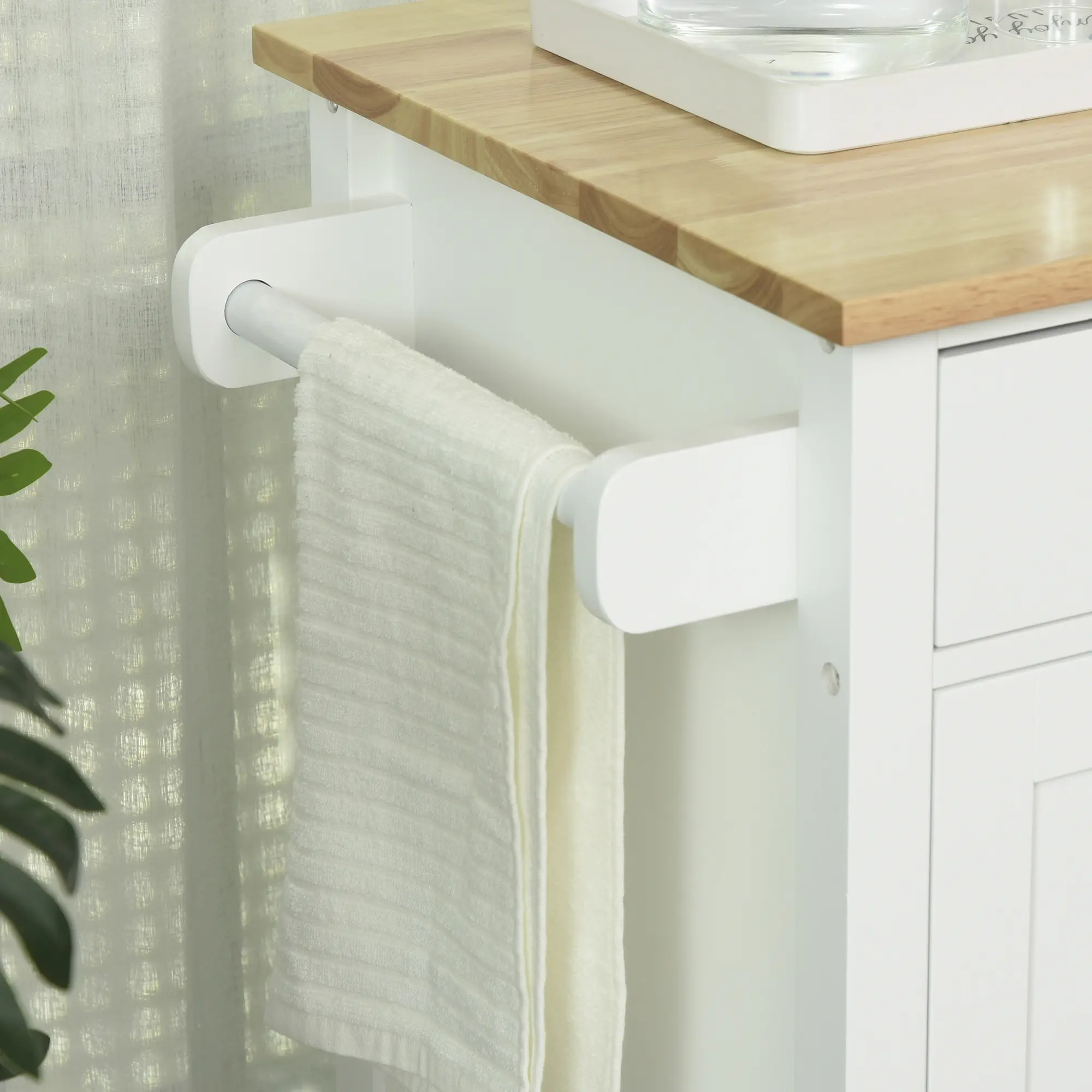 Сервировочная тележка Homcom 801-150WT (White/Natural) - 6