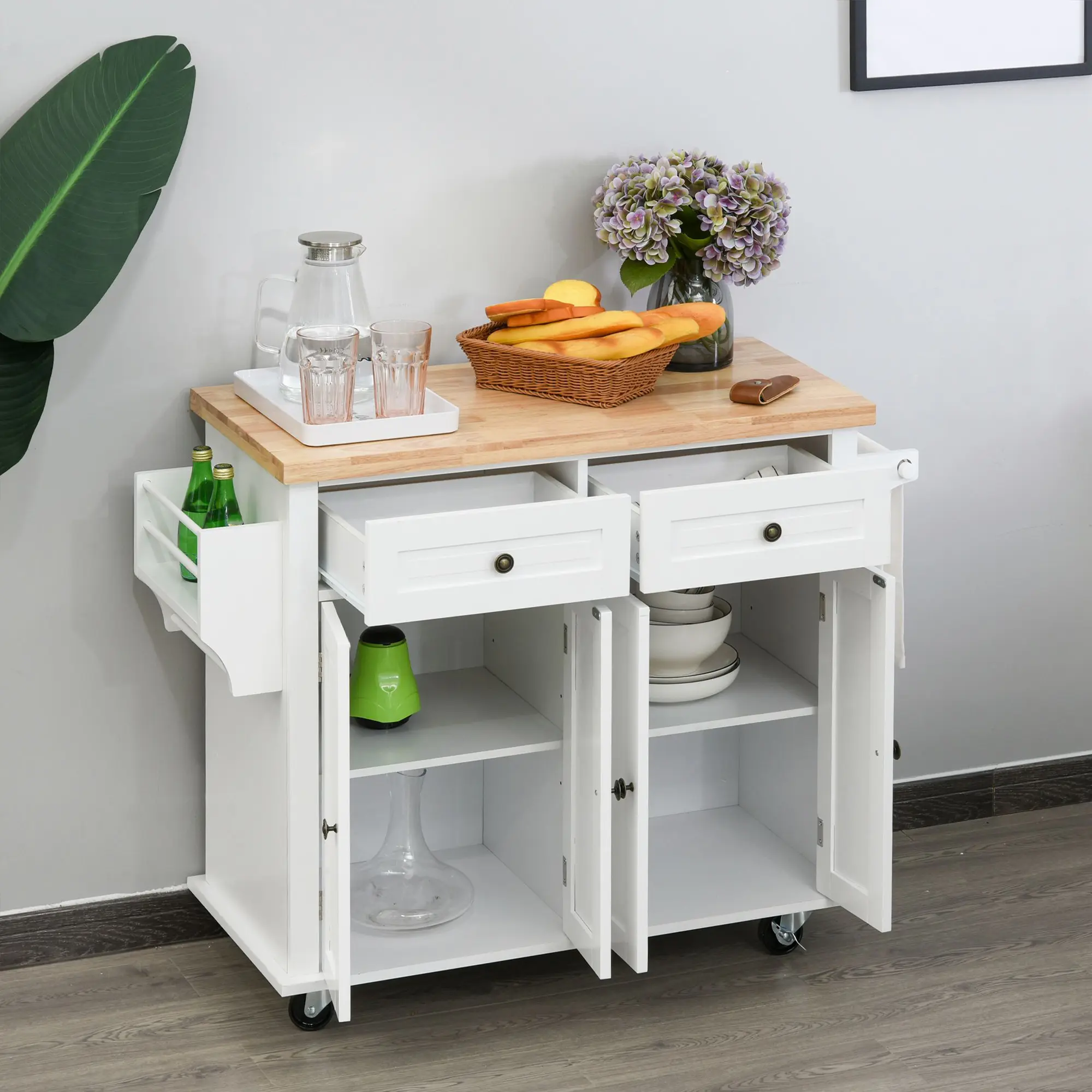 Carucior de servire Homcom 801-161WT (White) - 10