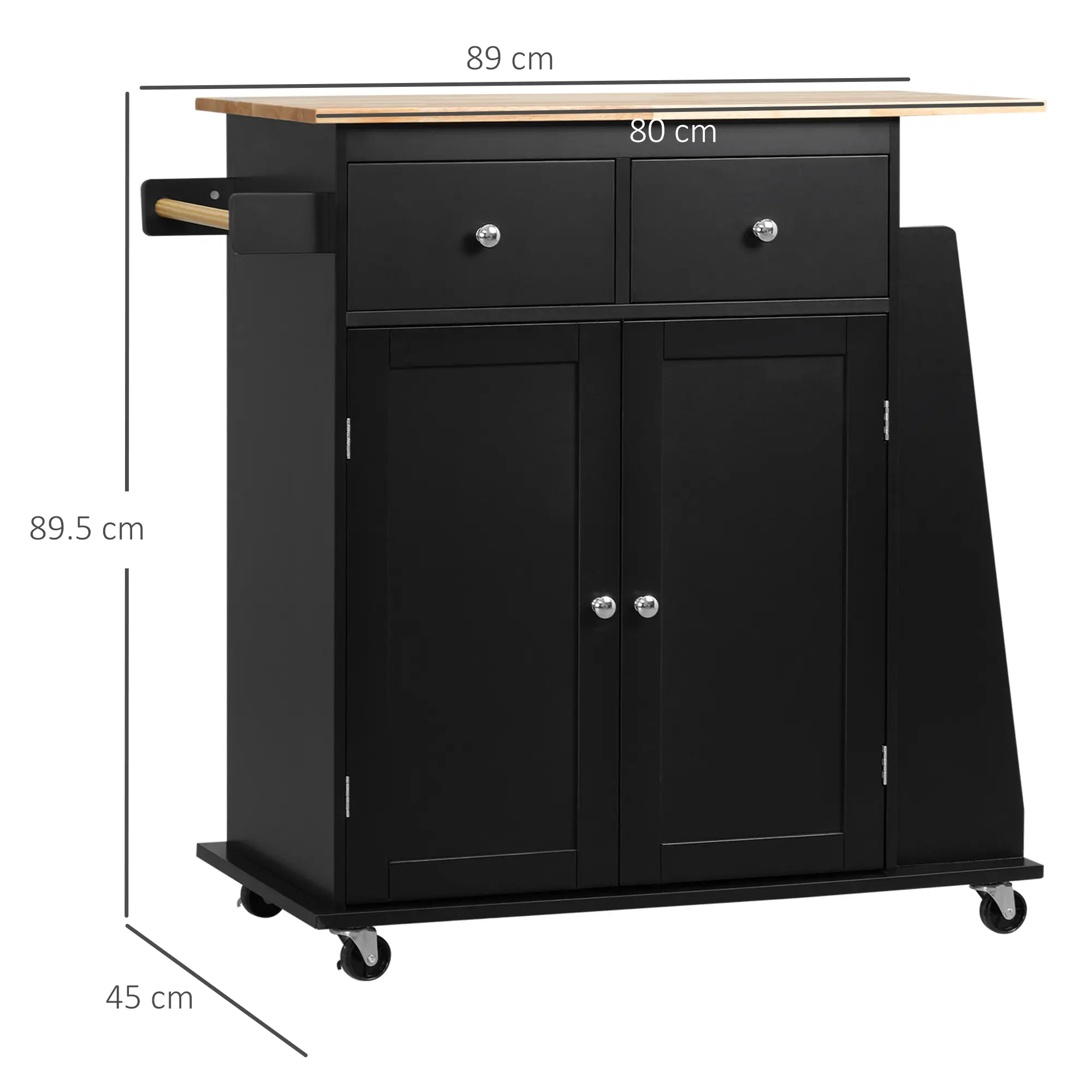 Сервировочная тележка Homcom 801-163V00BK (Black) - 4