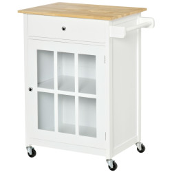 Сервировочная тележка Homcom 801-175 (White/Natural) Thumb