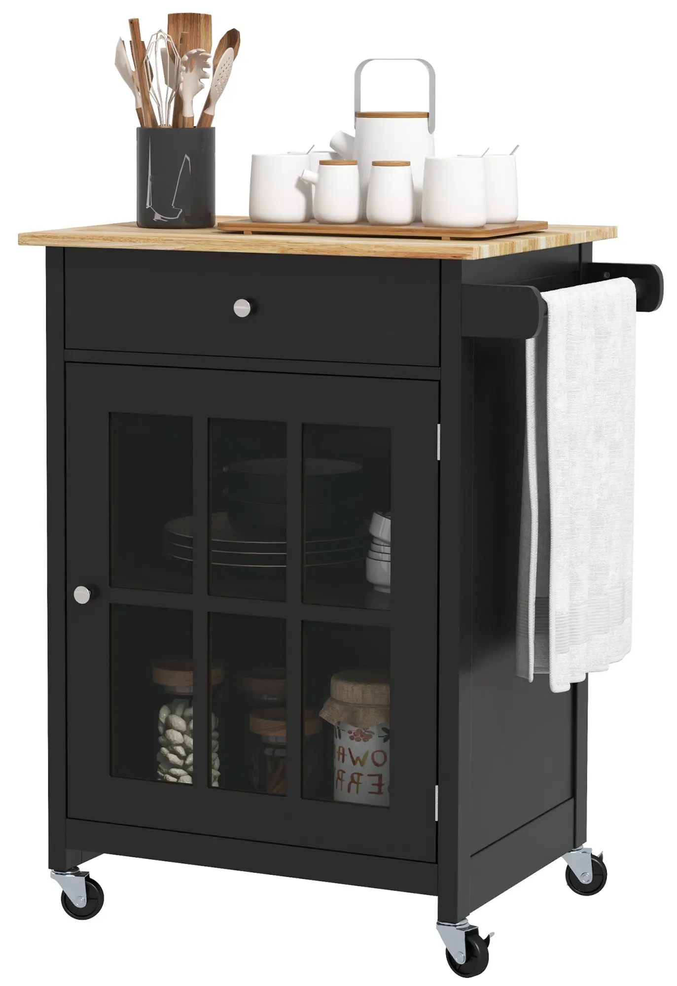 Сервировочная тележка Homcom 801-175V80BK (Black) - 3