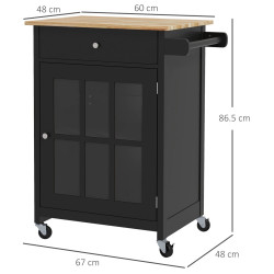 Сервировочная тележка Homcom 801-175V80BK (Black) Thumb