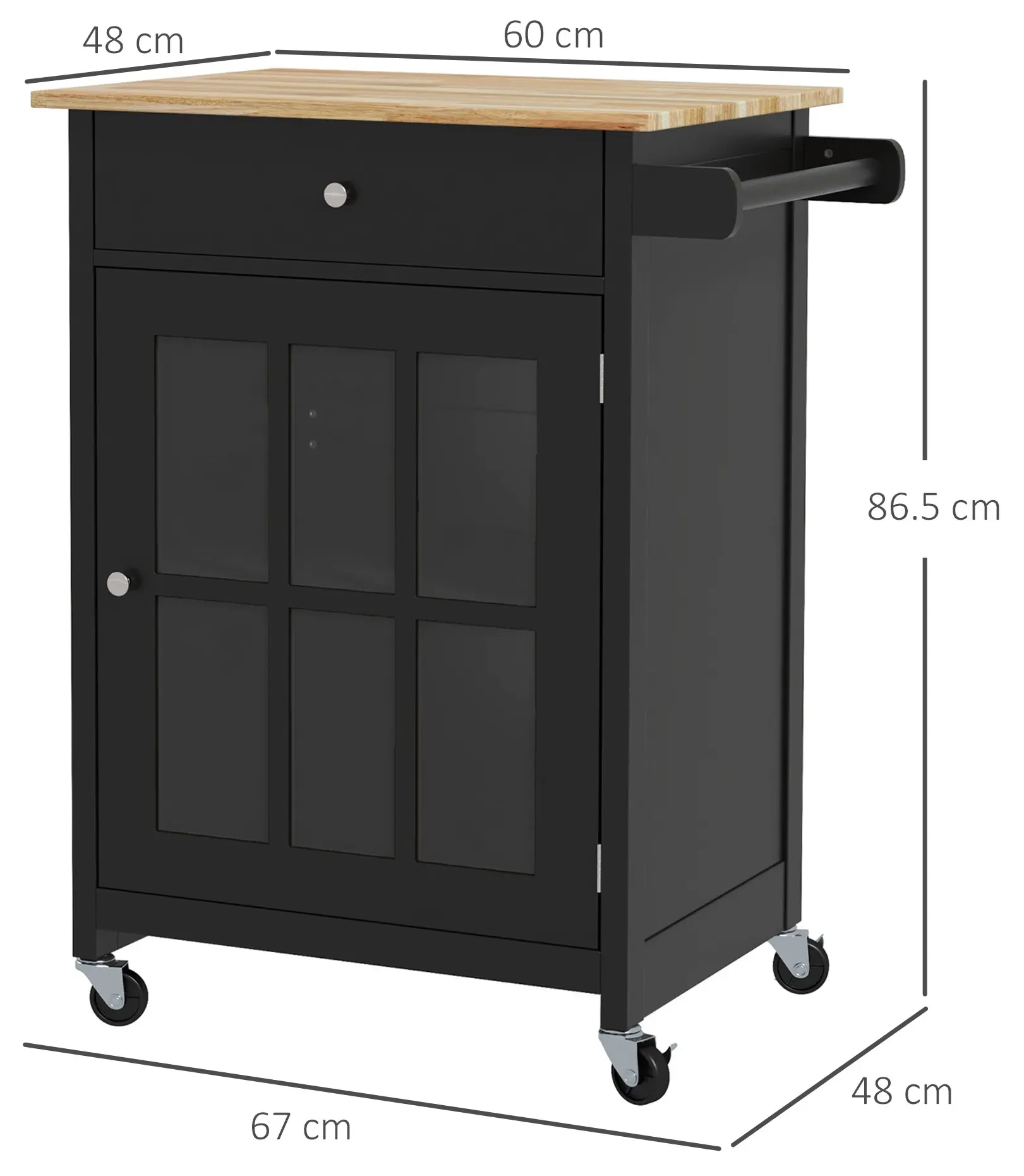Сервировочная тележка Homcom 801-175V80BK (Black) - 4