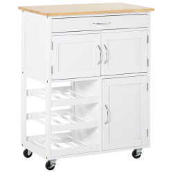 Сервировочная тележка Homcom 801-179 (White/Natural) Thumb