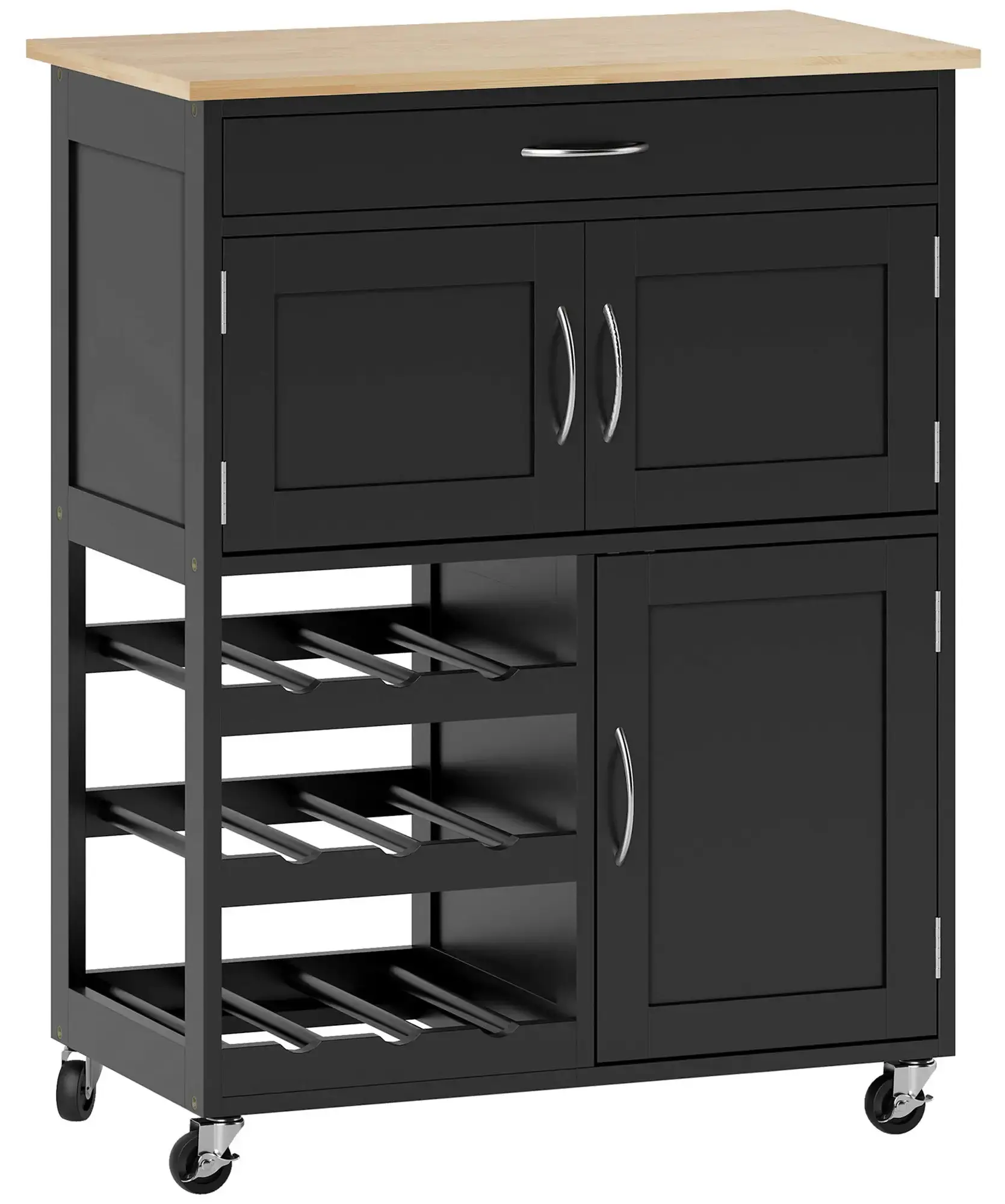 Сервировочная тележка Homcom 801-179V80BK (Black) - 2