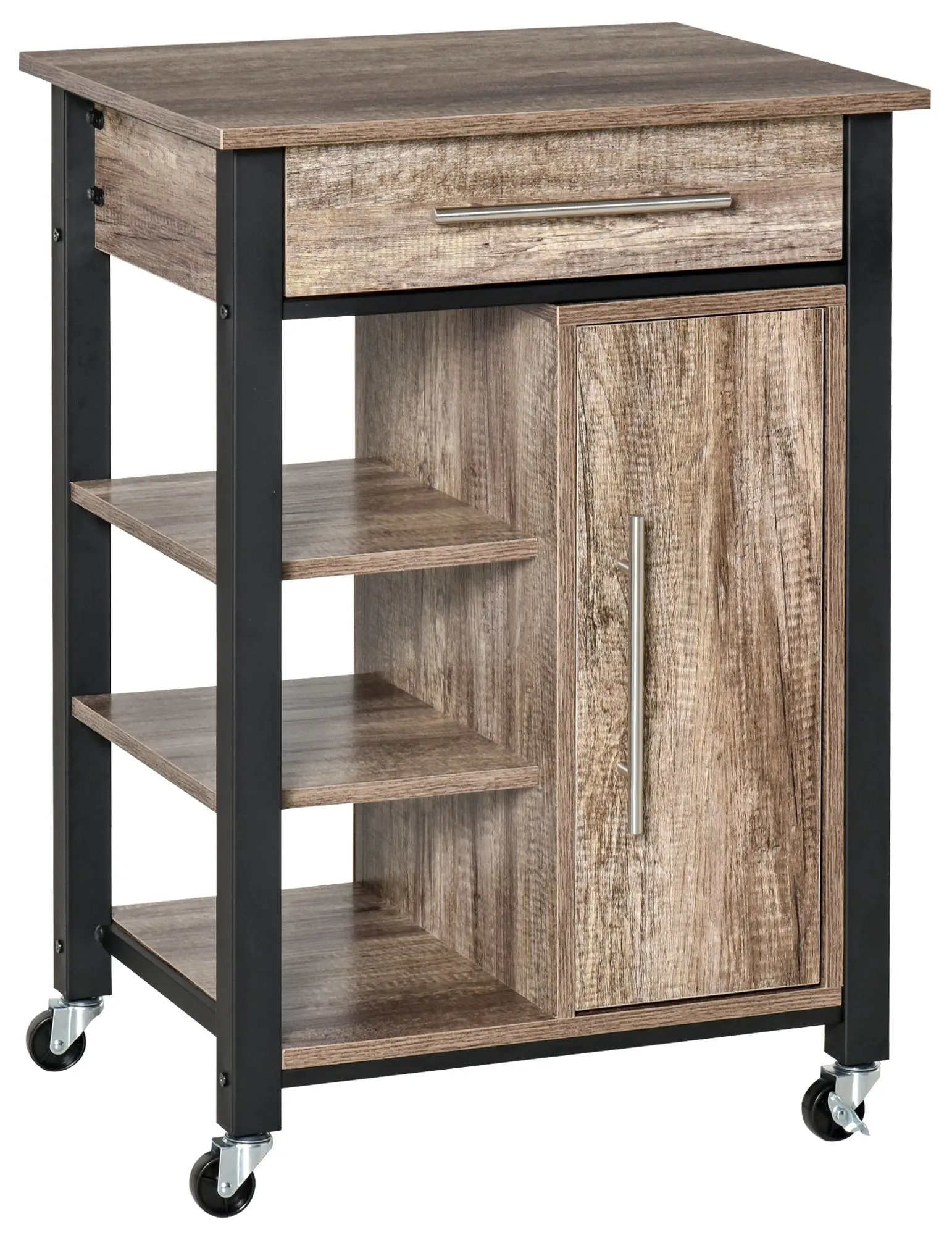 Сервировочная тележка Homcom 801-180 (Oak/Black) - 2