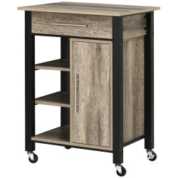 Сервировочная тележка Homcom 801-180 (Oak/Black) Thumb