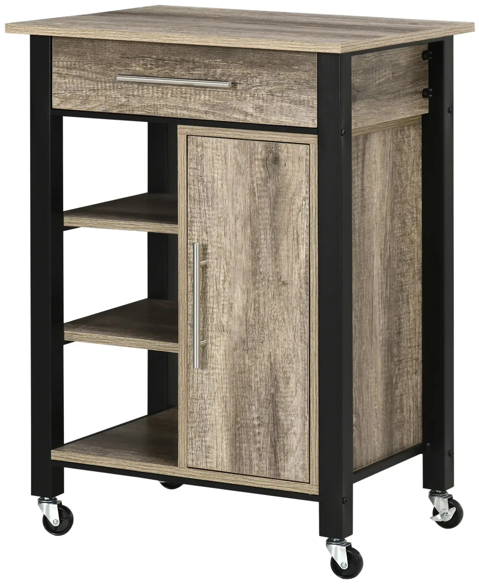 Сервировочная тележка Homcom 801-180 (Oak/Black) - 3