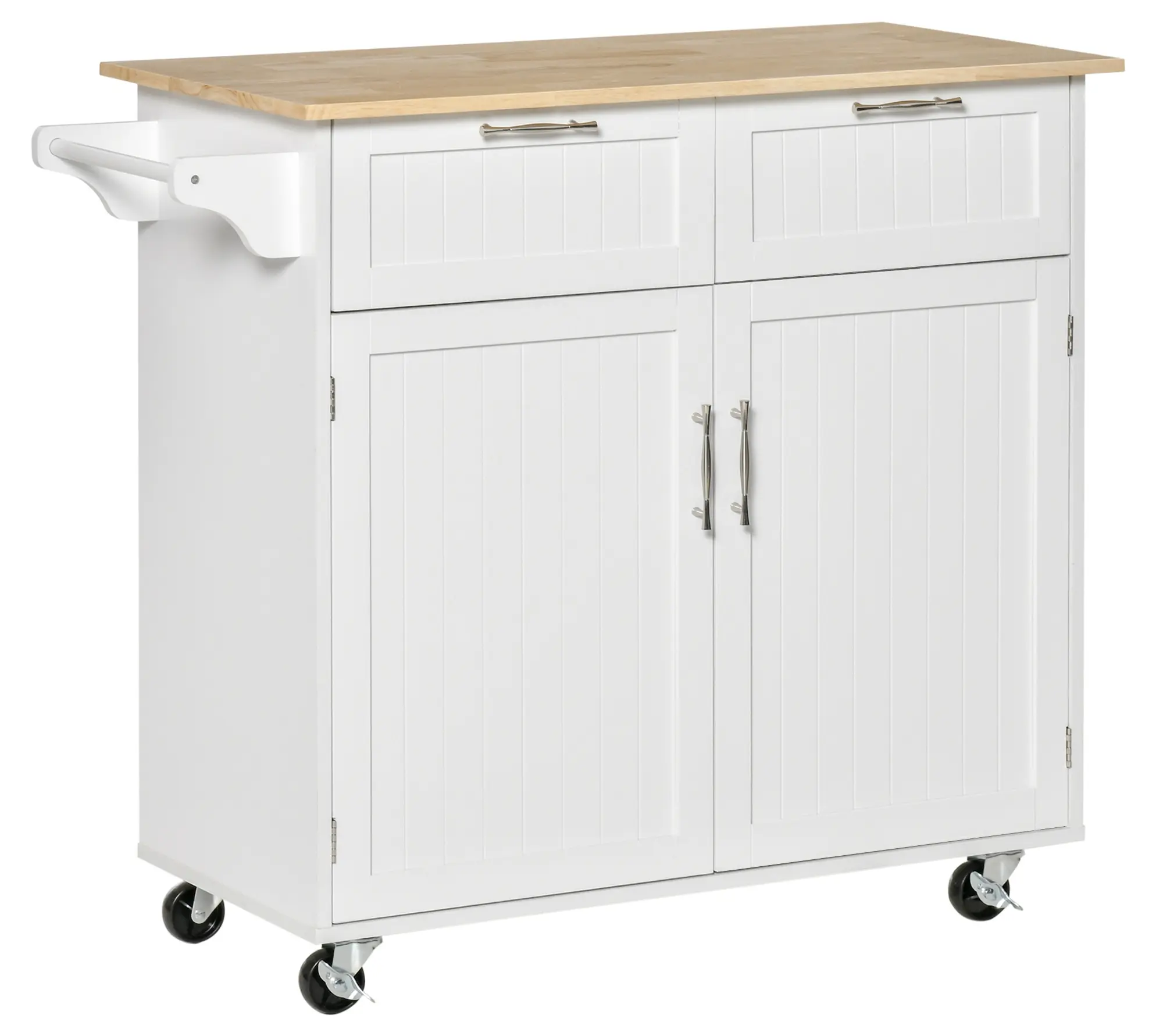Сервировочная тележка Homcom 801-203 (White/Natural) - 2