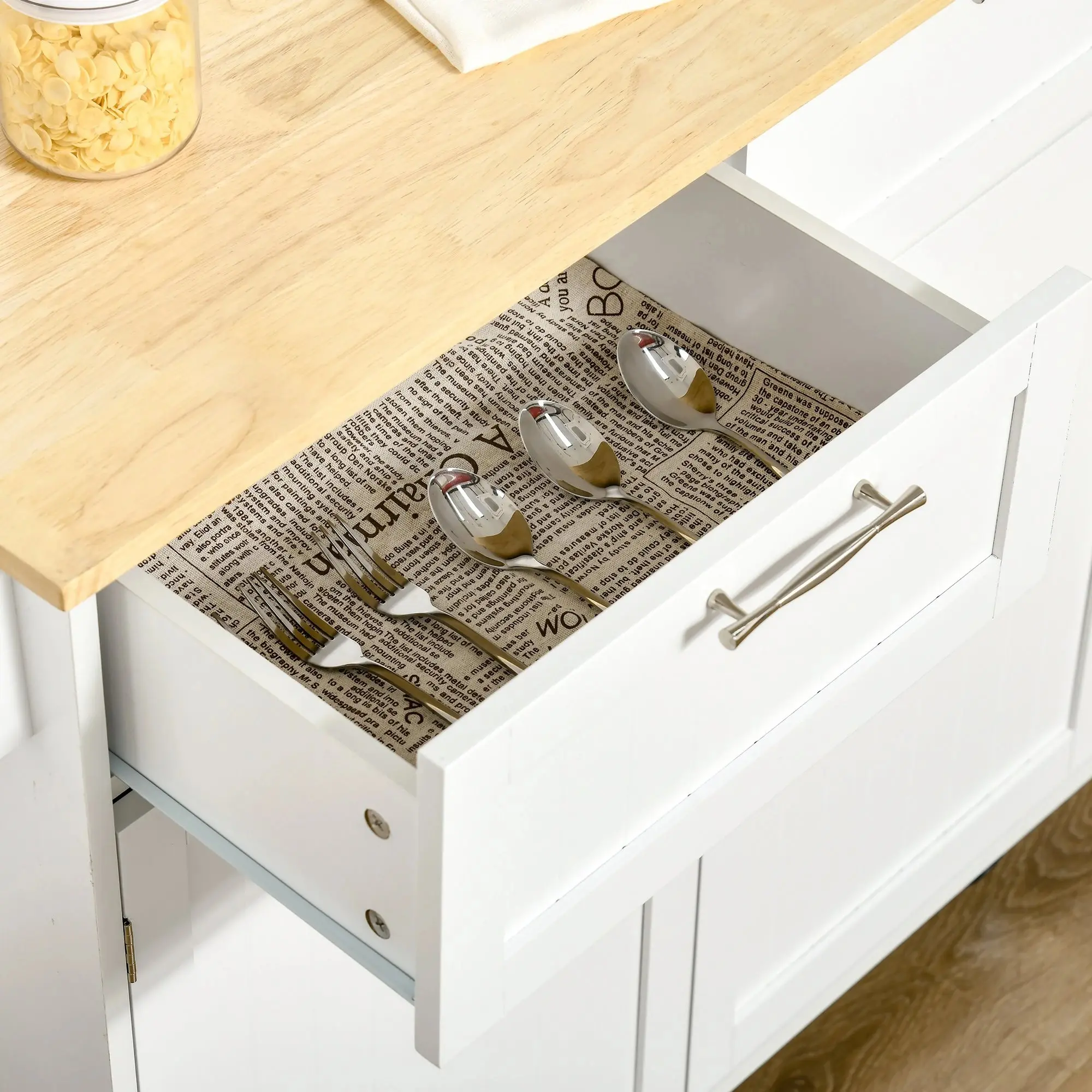 Сервировочная тележка Homcom 801-203 (White/Natural) - 5