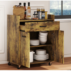 Сервировочная тележка Homcom 801-209V80RB (Rustic Brown) Thumb