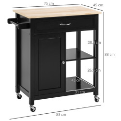 Сервировочная тележка Homcom 801-214 (Black) Thumb