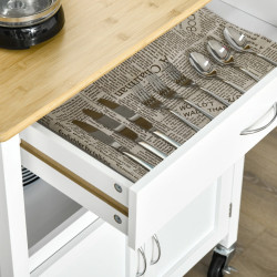 Сервировочная тележка Homcom 801-215 (White/Natural) Thumb