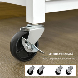 Сервировочная тележка Homcom 801-215 (White/Natural) Thumb