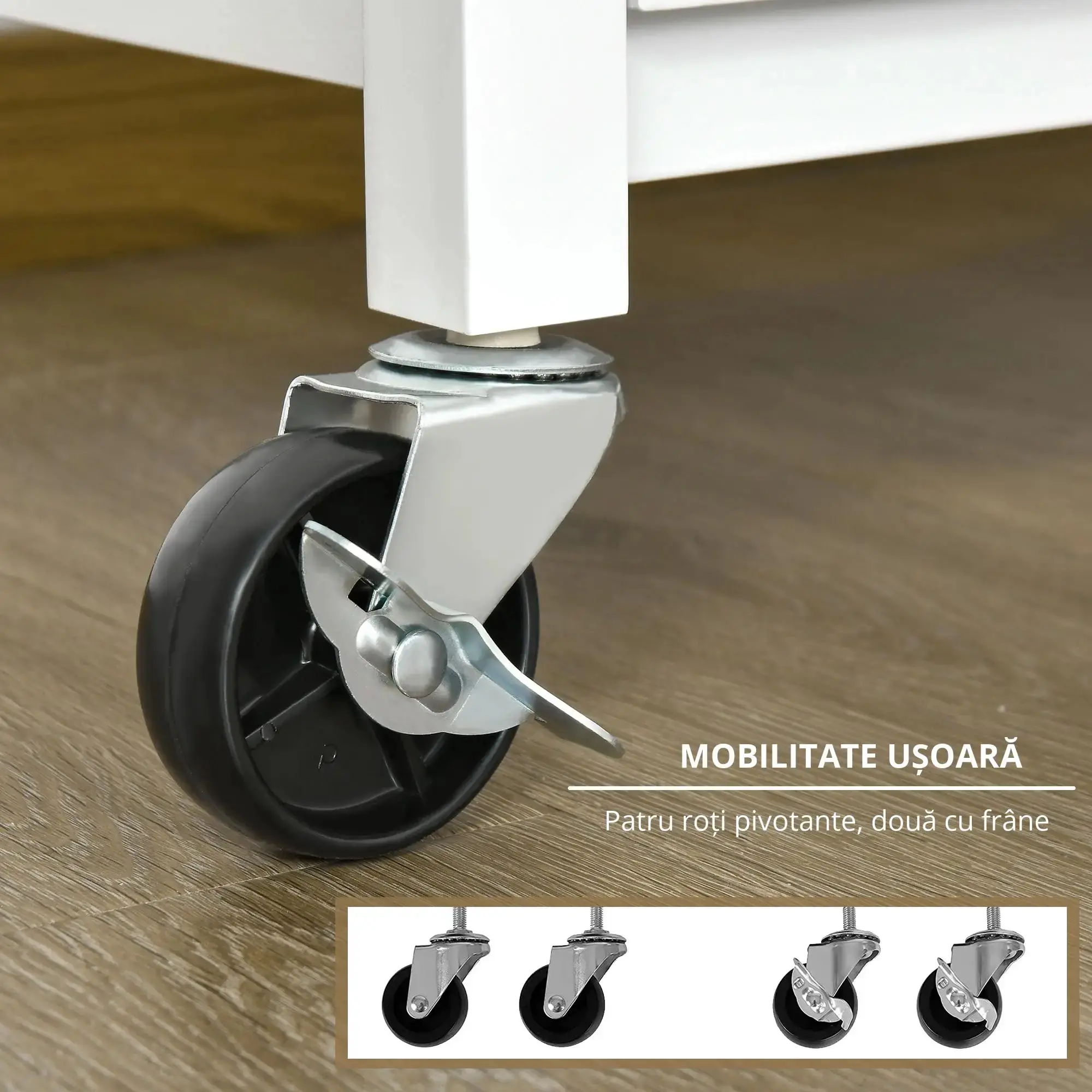 Сервировочная тележка Homcom 801-215 (White/Natural) - 7