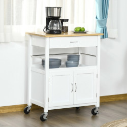 Сервировочная тележка Homcom 801-215 (White/Natural) Thumb