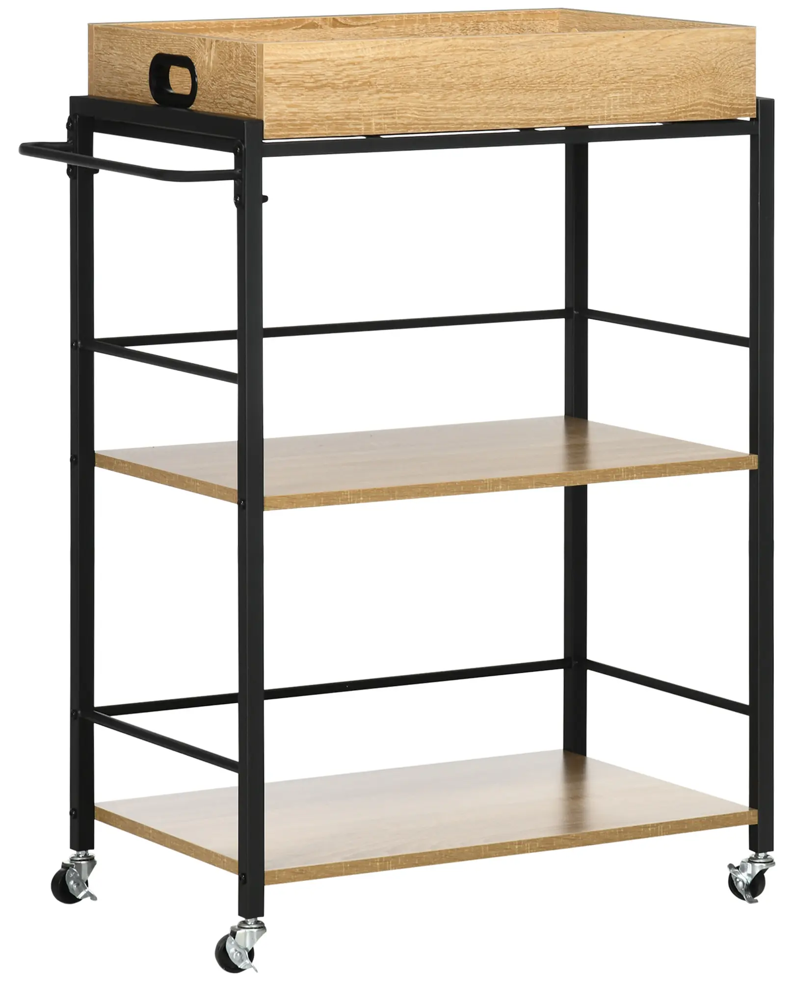 Сервировочная тележка Homcom 801-247ND (Natural/Black) - 2