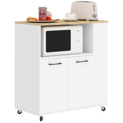 Сервировочная тележка Homcom 801-337V00WT (White/Oak) Thumb