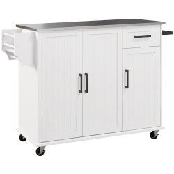 Сервировочная тележка Homcom 801-341V80WT (White/Silver) Thumb