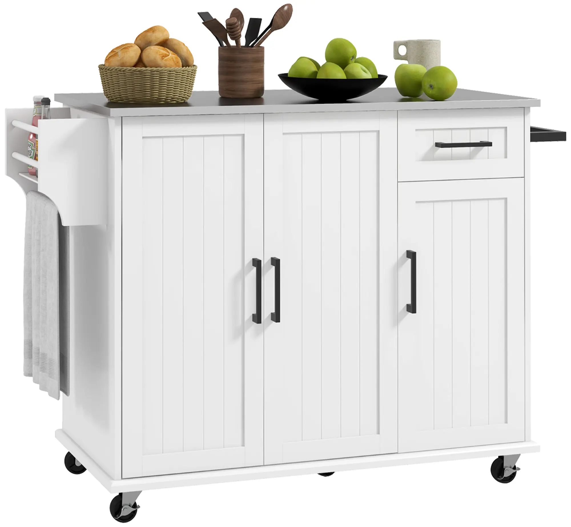 Сервировочная тележка Homcom 801-341V80WT (White/Silver) - 3