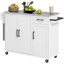 Сервировочная тележка Homcom 801-341V80WT (White/Silver) Thumb