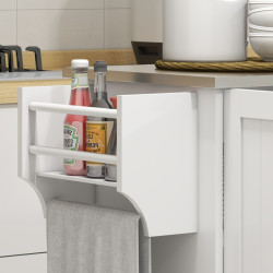 Сервировочная тележка Homcom 801-341V80WT (White/Silver) Thumb